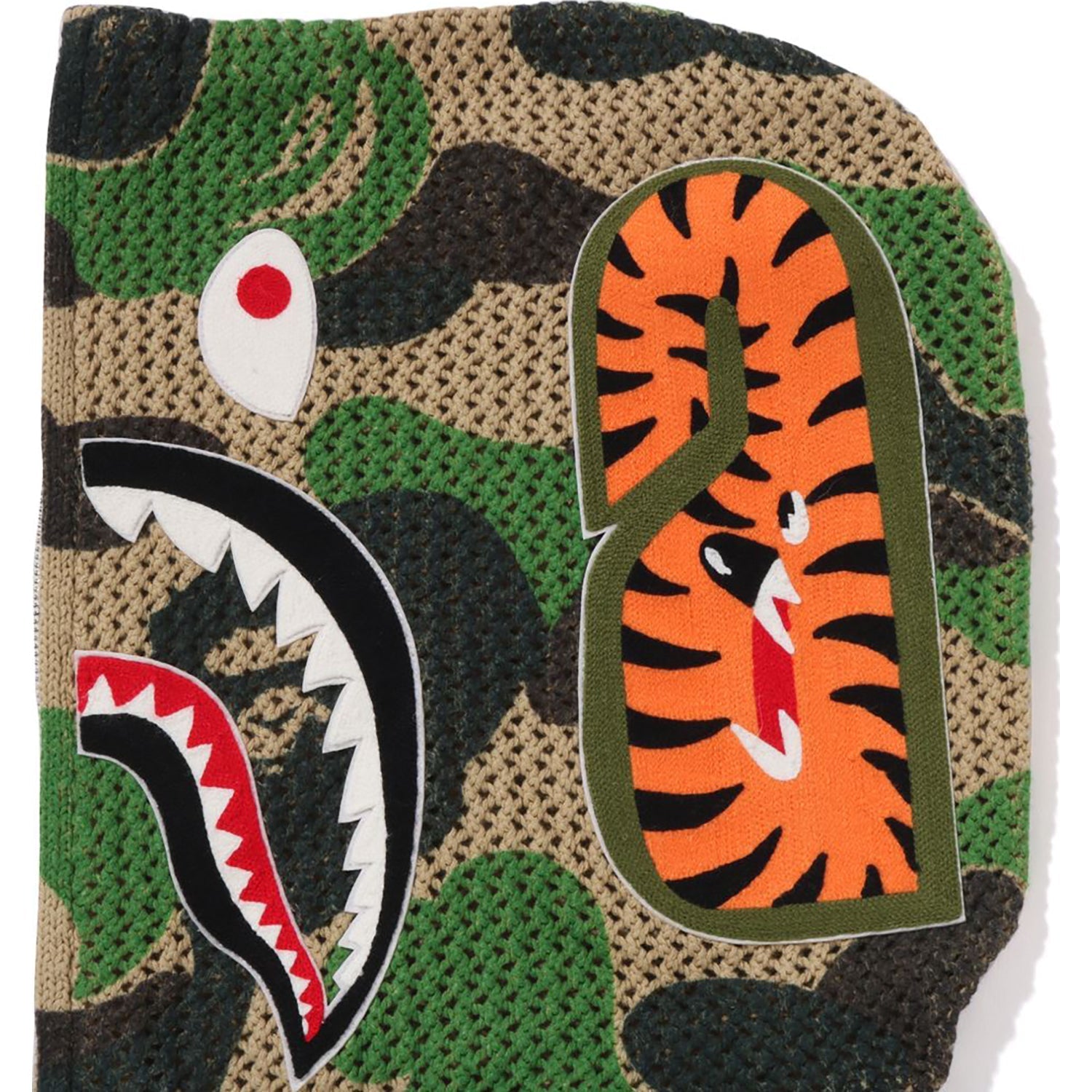 BAPE ABC CAMO CROCHET RELAXED FIT SHARK FULL ZIP HOODIE MENS