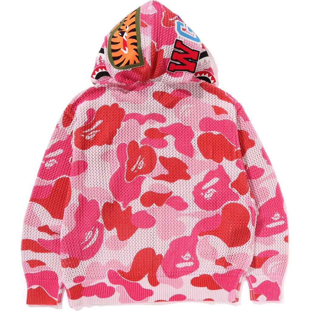 BAPE ABC CAMO CROCHET RELAXED FIT SHARK FULL ZIP HOODIE MENS