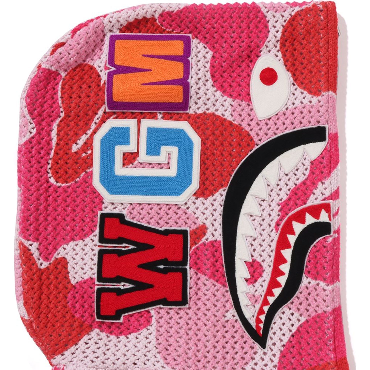 BAPE ABC CAMO CROCHET RELAXED FIT SHARK FULL ZIP HOODIE MENS