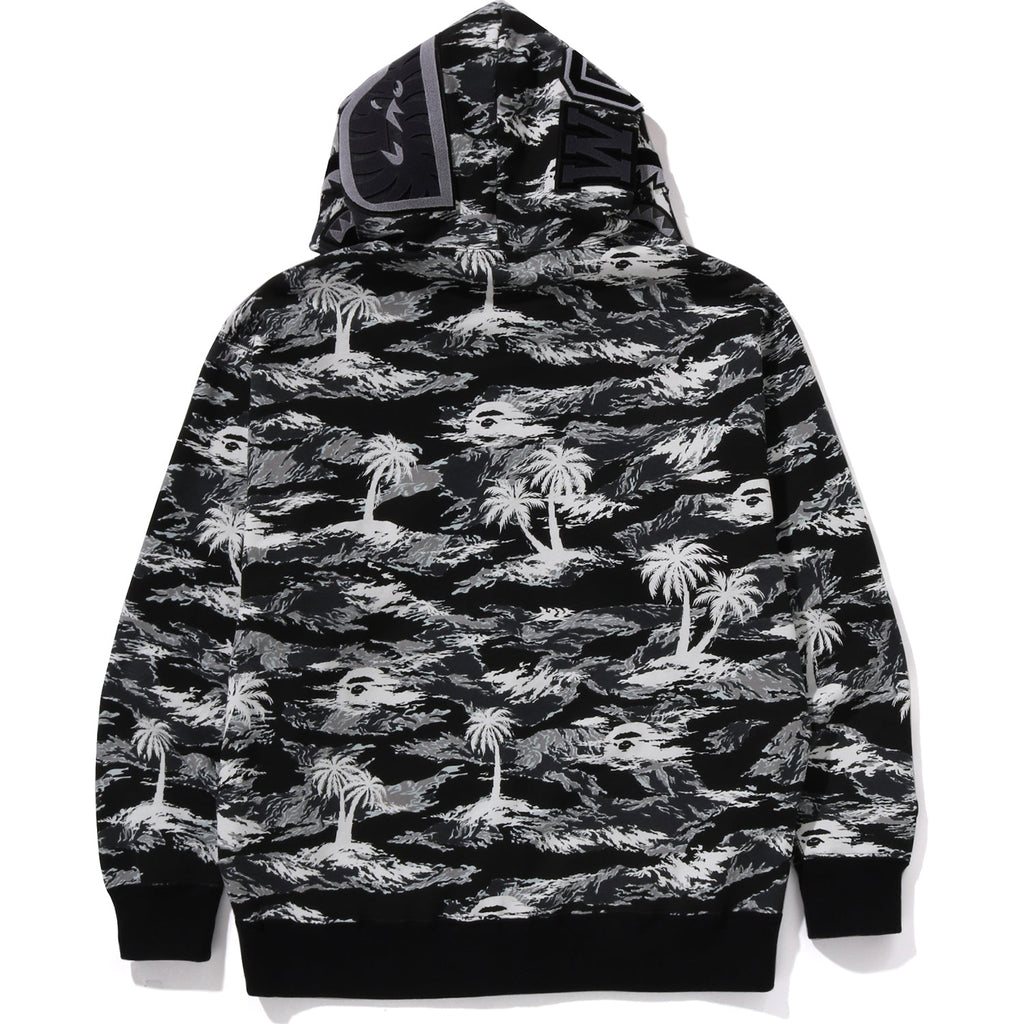 BAPE PALM TREE CAMO RELAXED FIT SHARK FULL ZIP HOODIE MENS