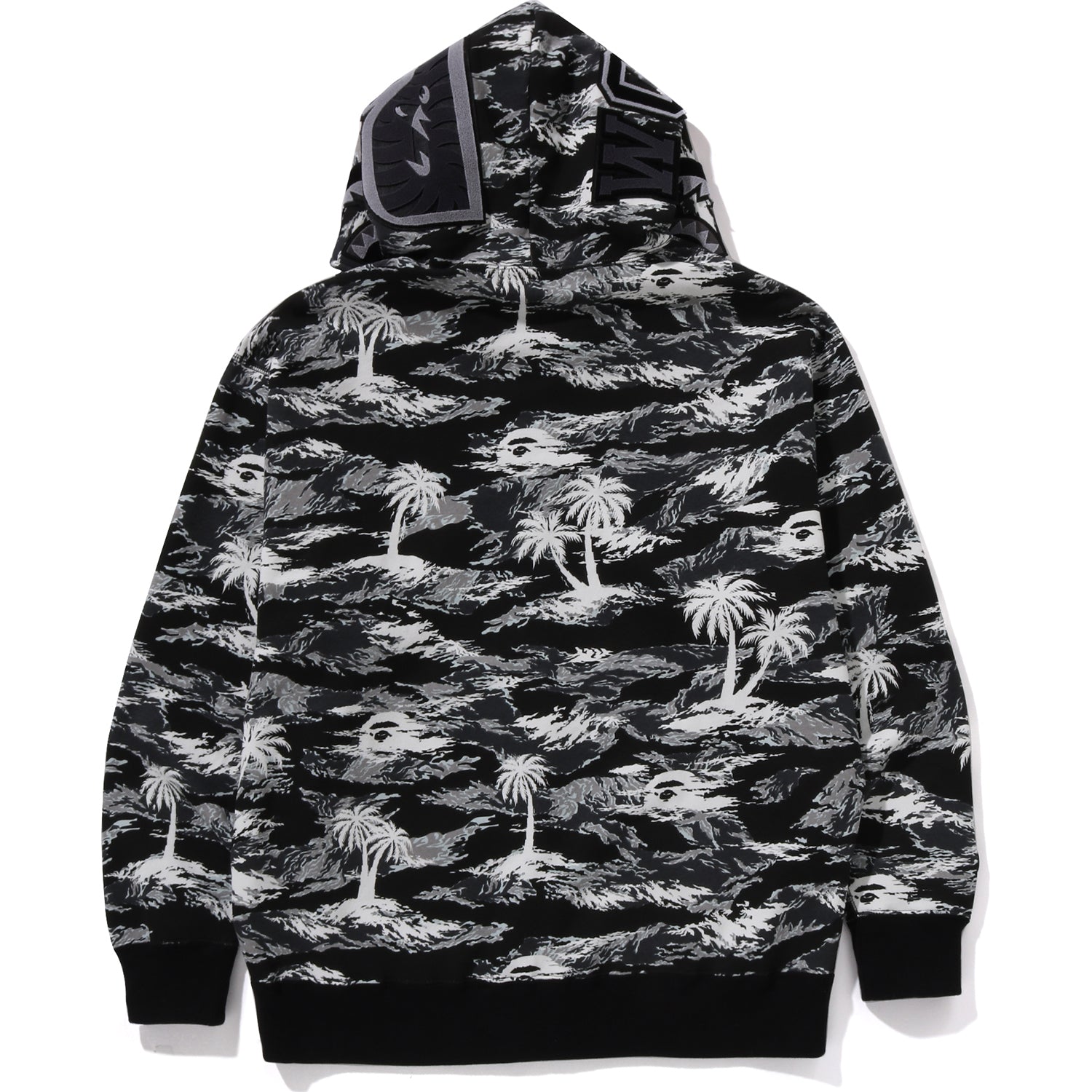 BAPE PALM TREE CAMO RELAXED FIT SHARK FULL ZIP HOODIE MENS