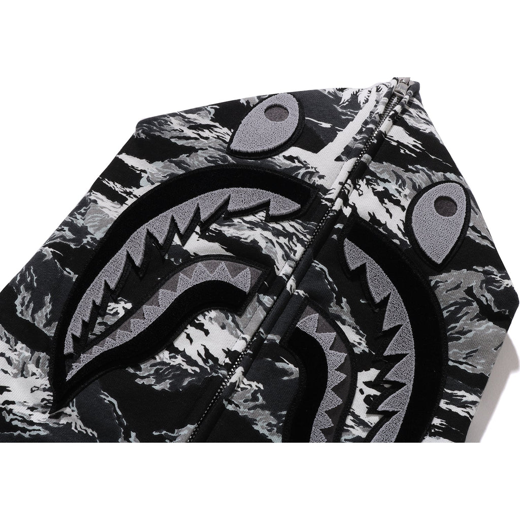 BAPE PALM TREE CAMO RELAXED FIT SHARK FULL ZIP HOODIE MENS