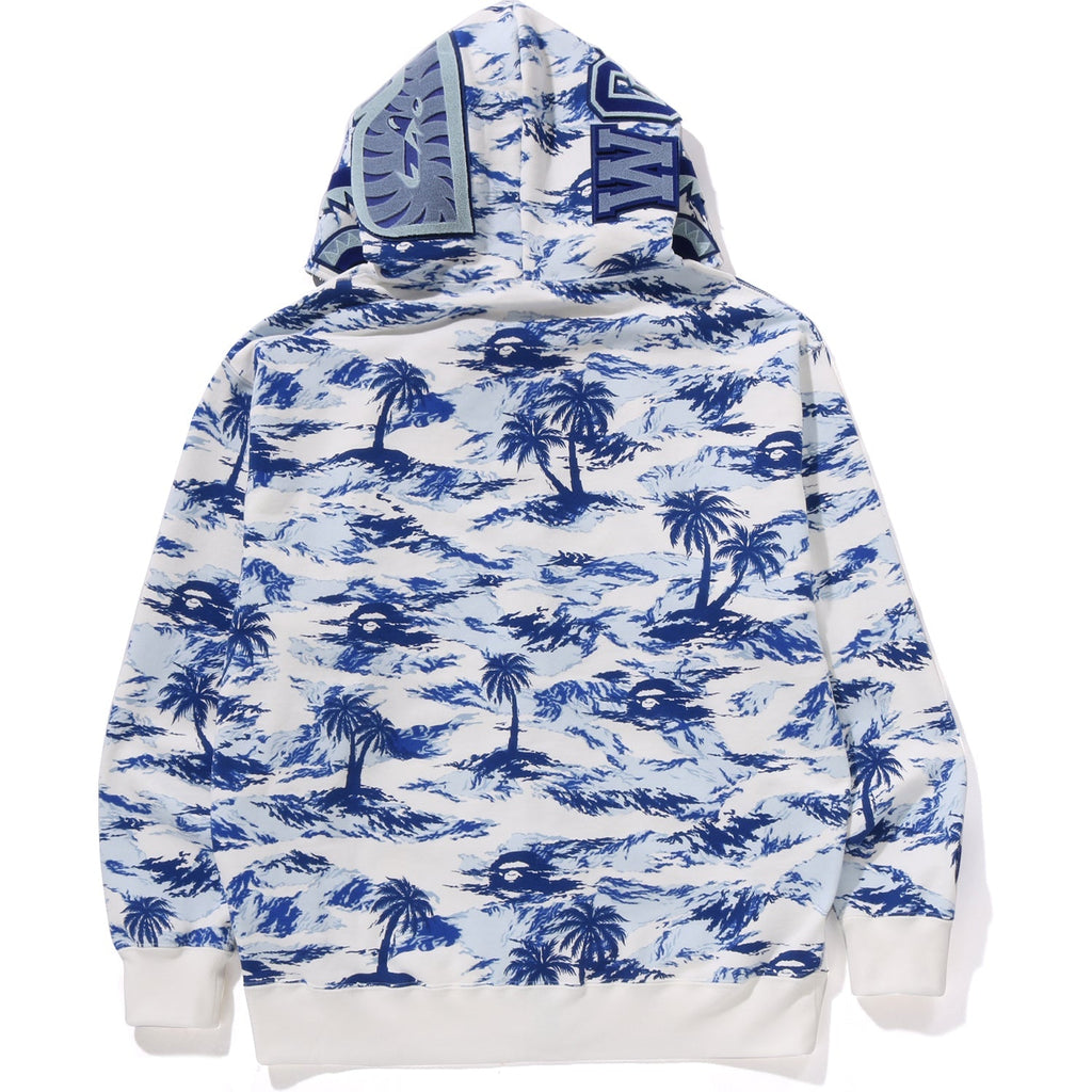 BAPE PALM TREE CAMO RELAXED FIT SHARK FULL ZIP HOODIE MENS
