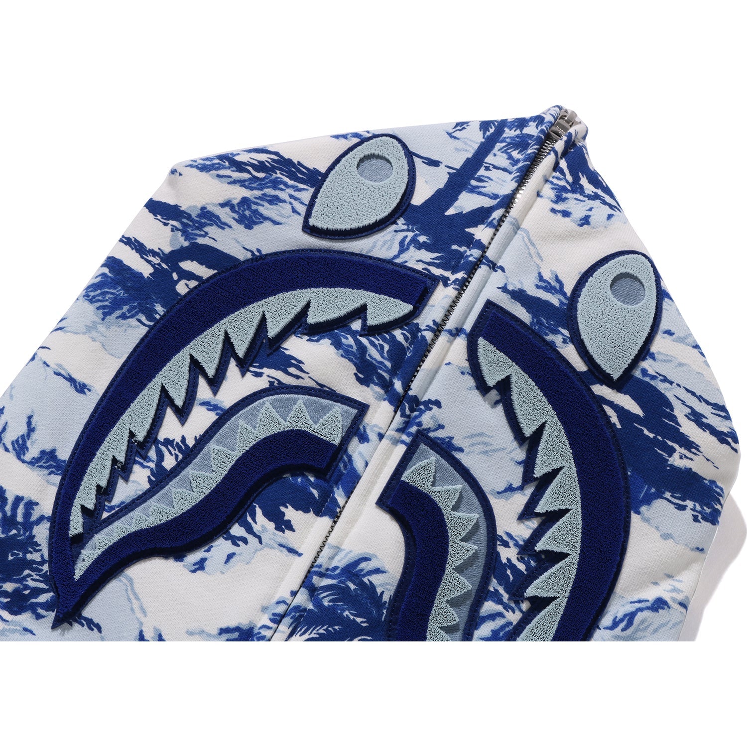 BAPE PALM TREE CAMO RELAXED FIT SHARK FULL ZIP HOODIE MENS