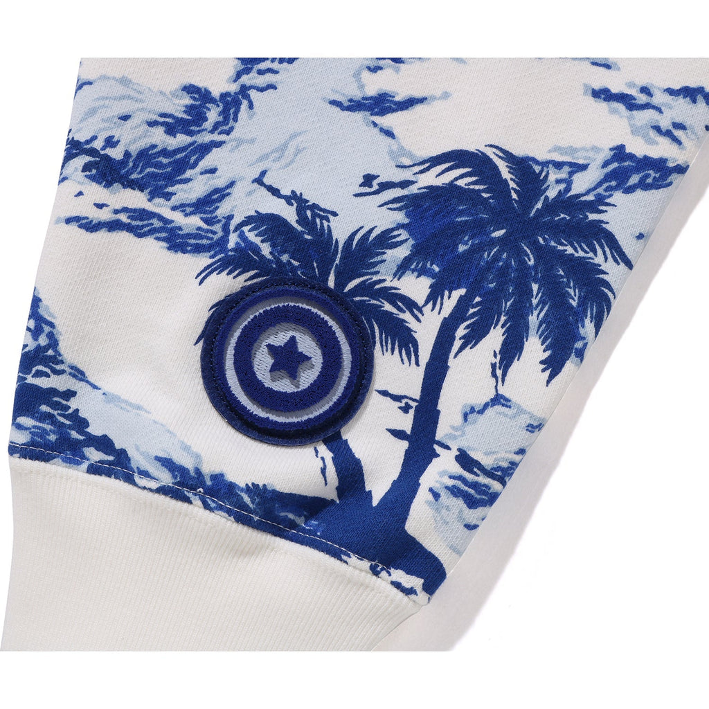 BAPE PALM TREE CAMO RELAXED FIT SHARK FULL ZIP HOODIE MENS