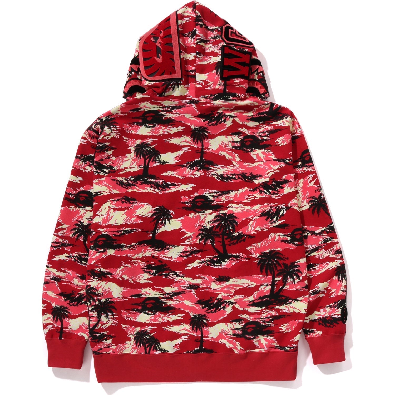 BAPE PALM TREE CAMO RELAXED FIT SHARK FULL ZIP HOODIE MENS
