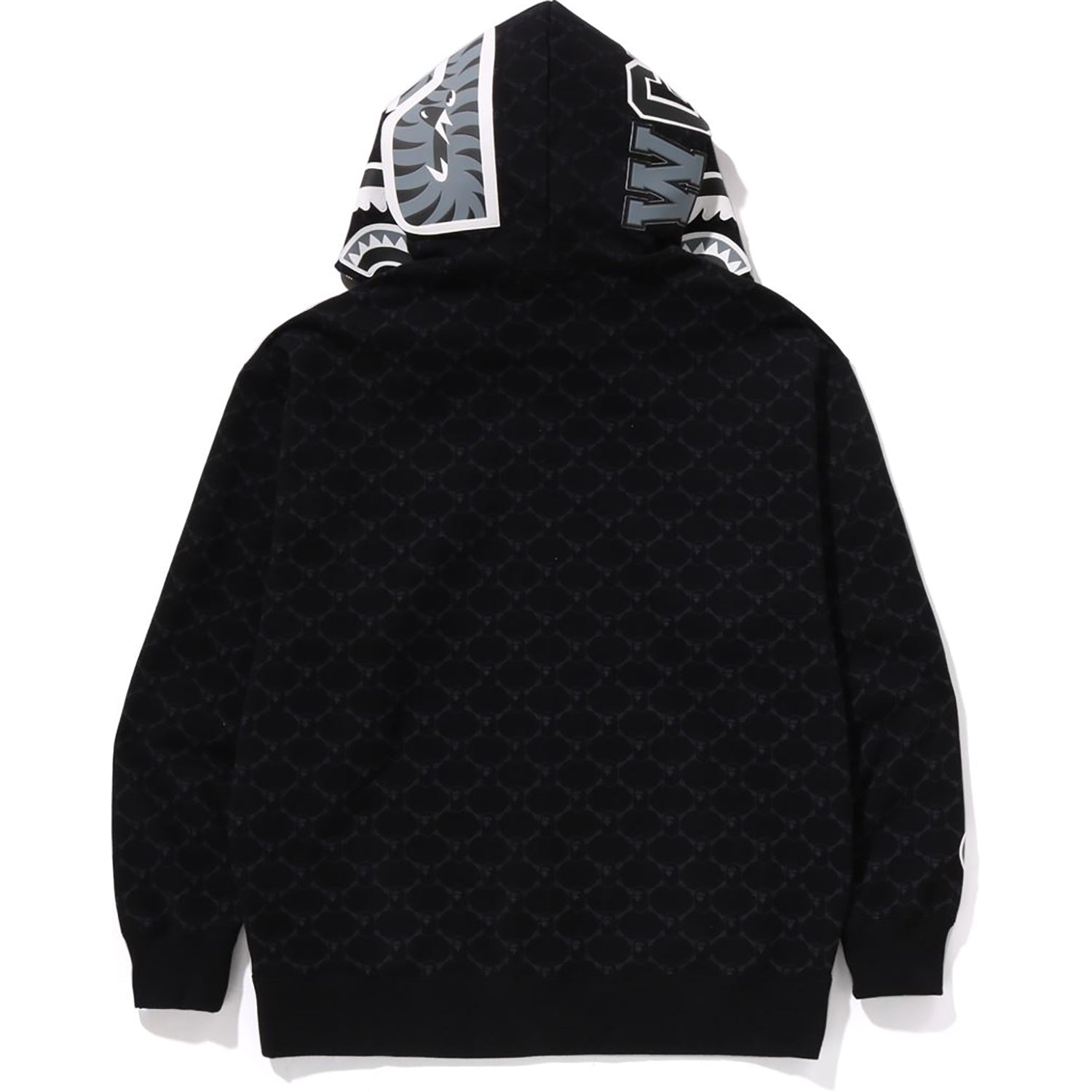 BAPE COLLEGE MONOGRAM RELAXED FIT SHARK FULL ZIP HOODIE MENS