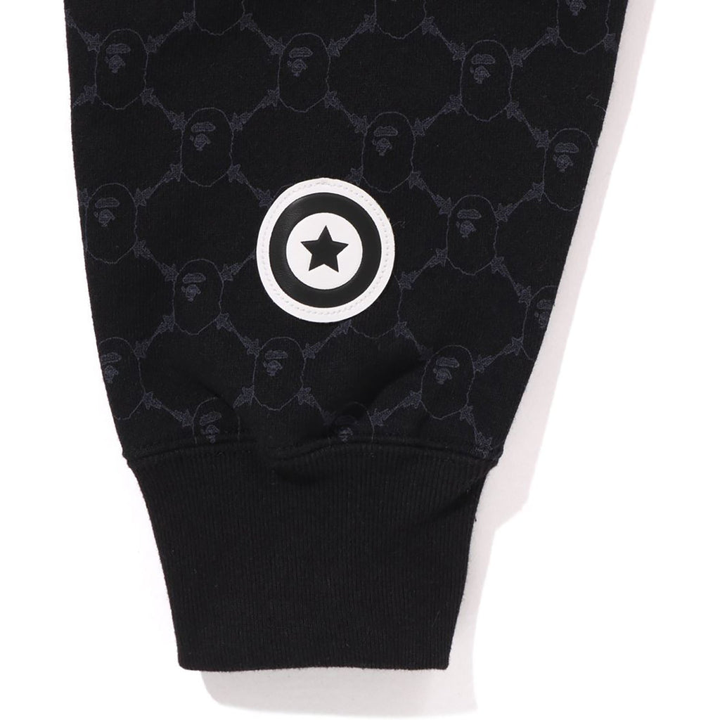 BAPE COLLEGE MONOGRAM RELAXED FIT SHARK FULL ZIP HOODIE MENS