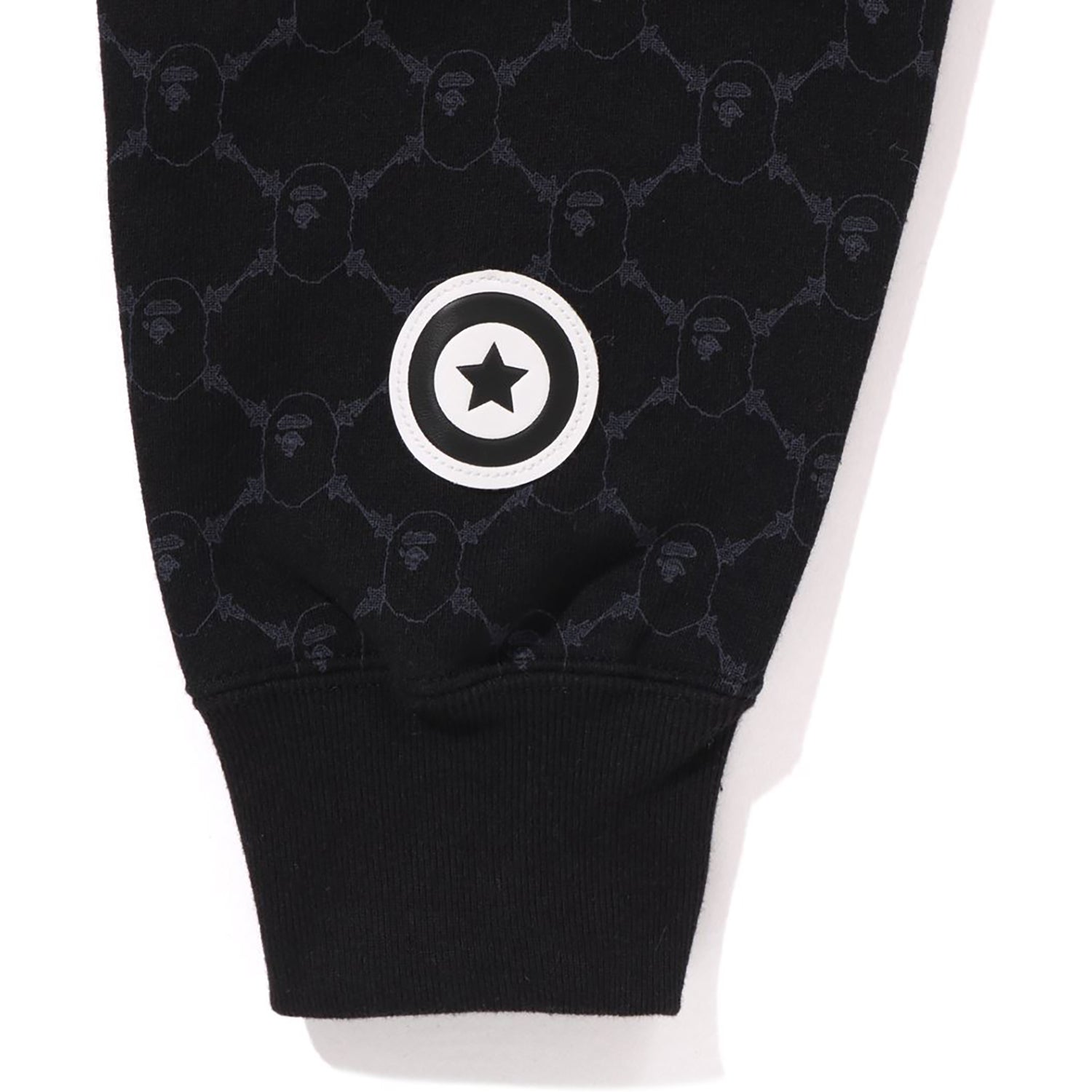BAPE COLLEGE MONOGRAM RELAXED FIT SHARK FULL ZIP HOODIE MENS