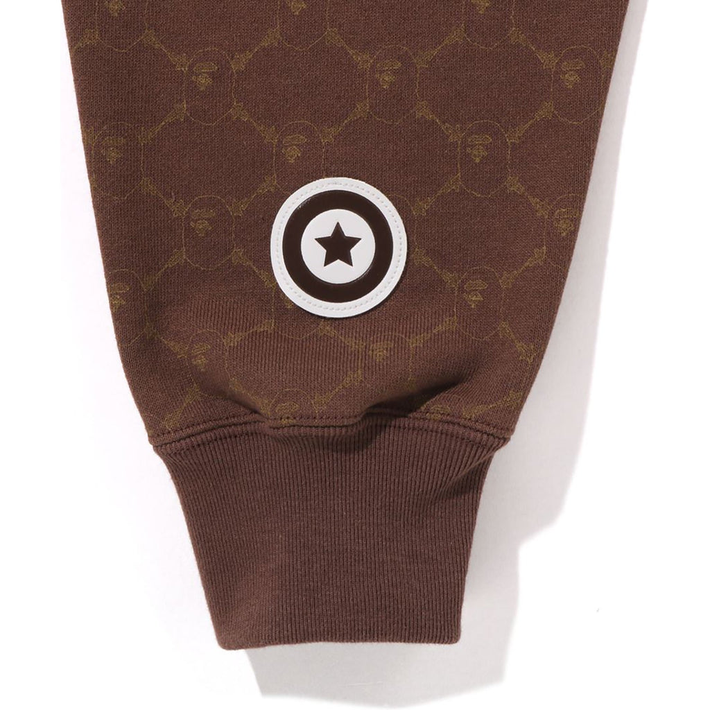 BAPE COLLEGE MONOGRAM RELAXED FIT SHARK FULL ZIP HOODIE MENS