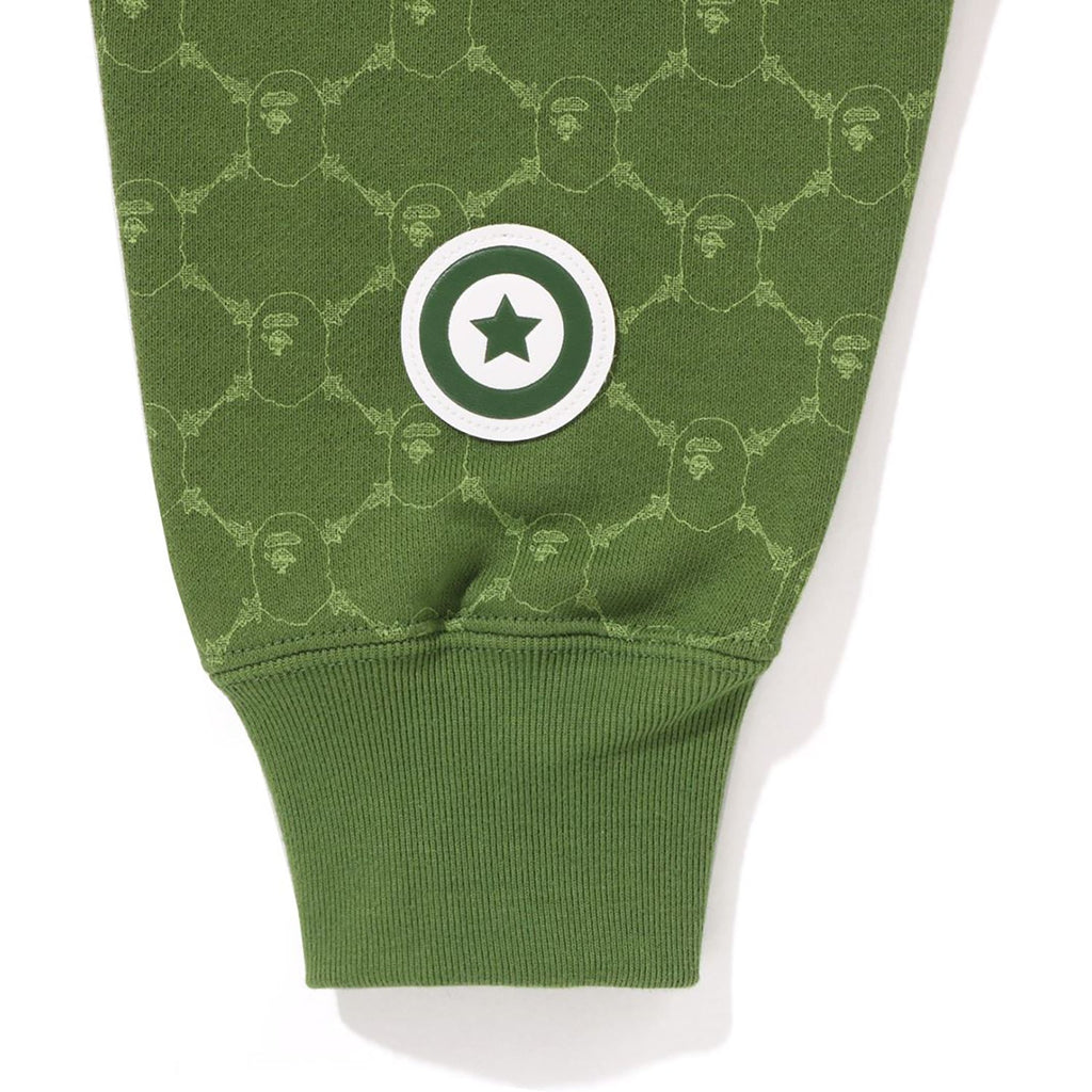 BAPE COLLEGE MONOGRAM RELAXED FIT SHARK FULL ZIP HOODIE MENS