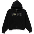 BAPE ABC CAMO CRYSTAL LOGO WIDE ZIP HOODIE LADIES
