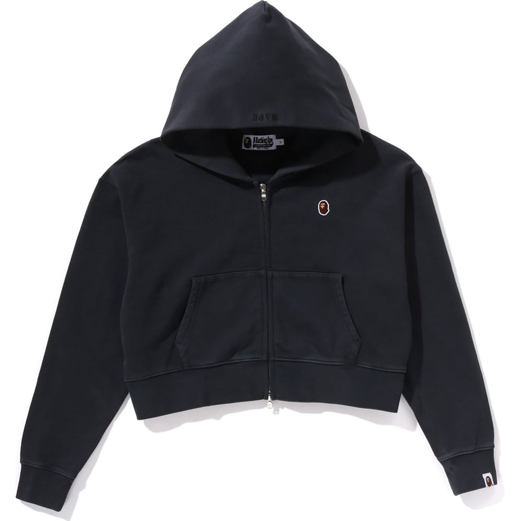 BAPE PIGMENT DYED ONE POINT CROPPED ZIP HOODIE LADIES