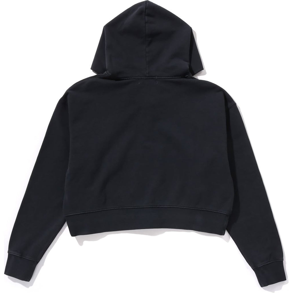 BAPE PIGMENT DYED ONE POINT CROPPED ZIP HOODIE LADIES