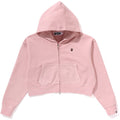BAPE PIGMENT DYED ONE POINT CROPPED ZIP HOODIE LADIES