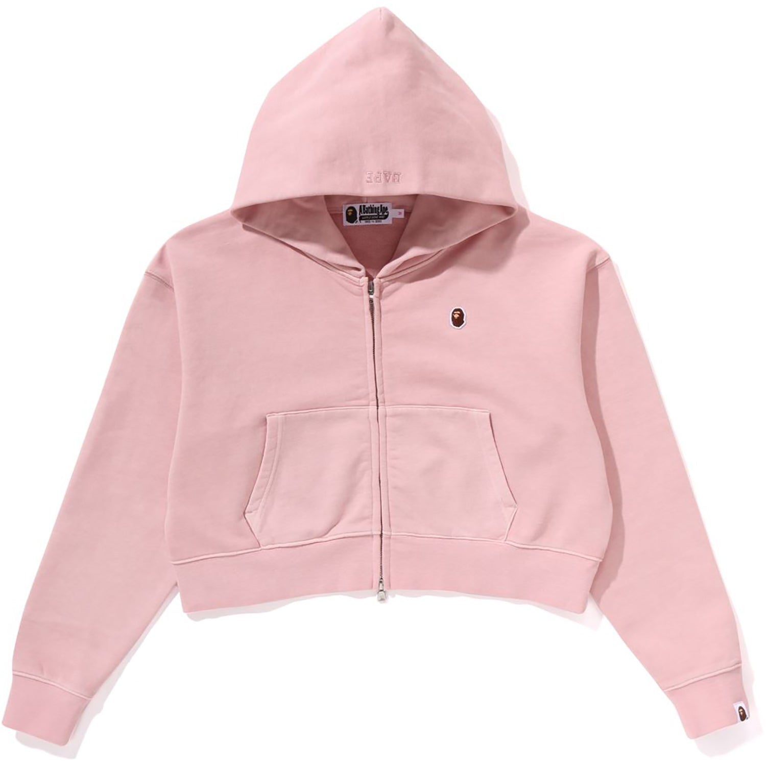 BAPE PIGMENT DYED ONE POINT CROPPED ZIP HOODIE LADIES