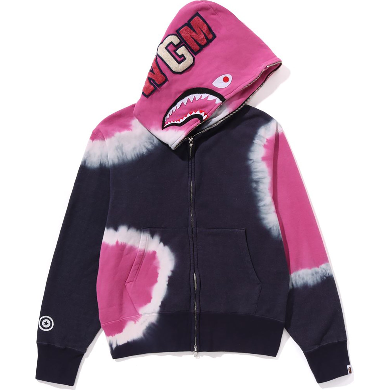 BAPE HAND DYE SHARK FULL ZIP HOODIE LADIES