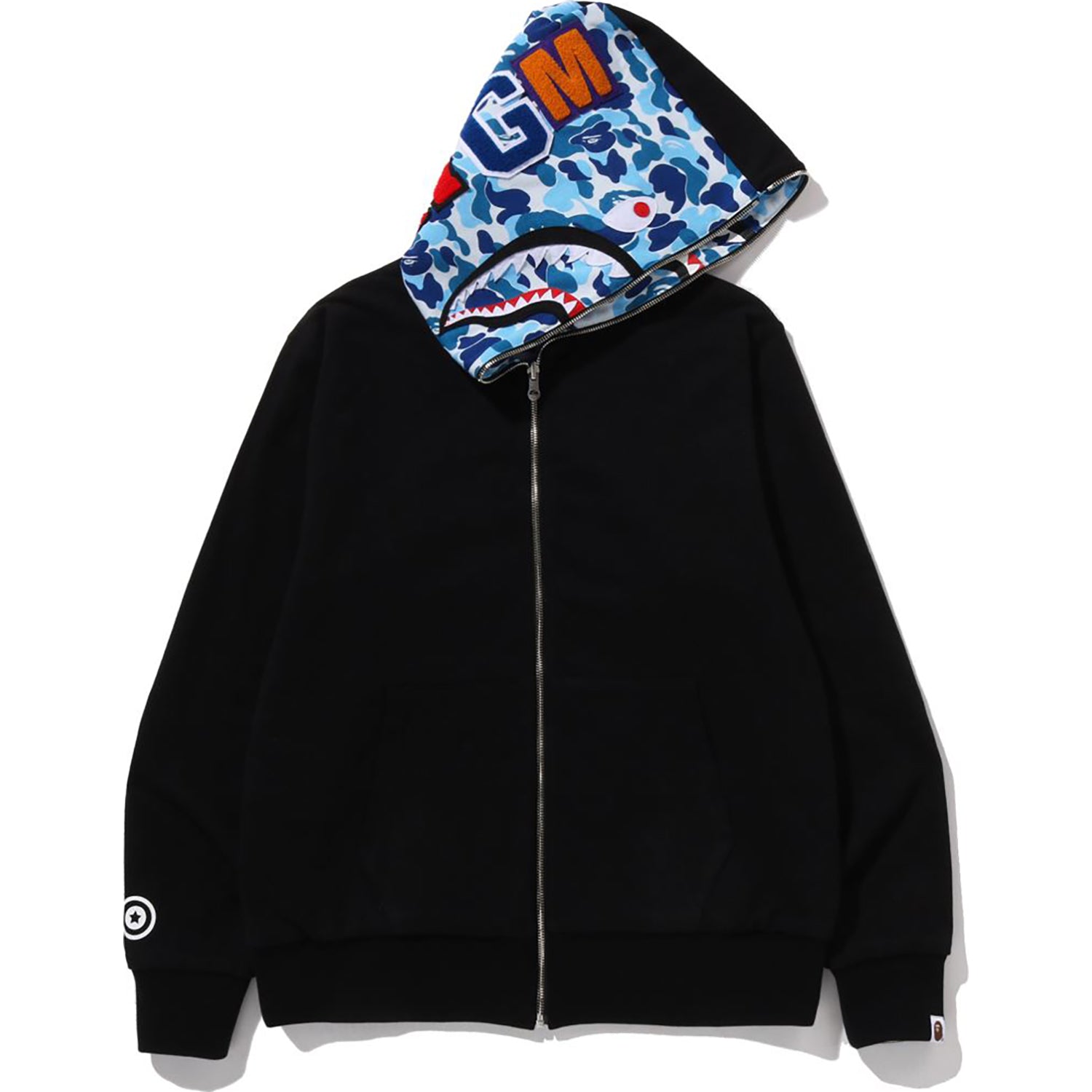 BAPE ABC CAMO REVERSIBLE SHARK FULL ZIP HOODIE MENS