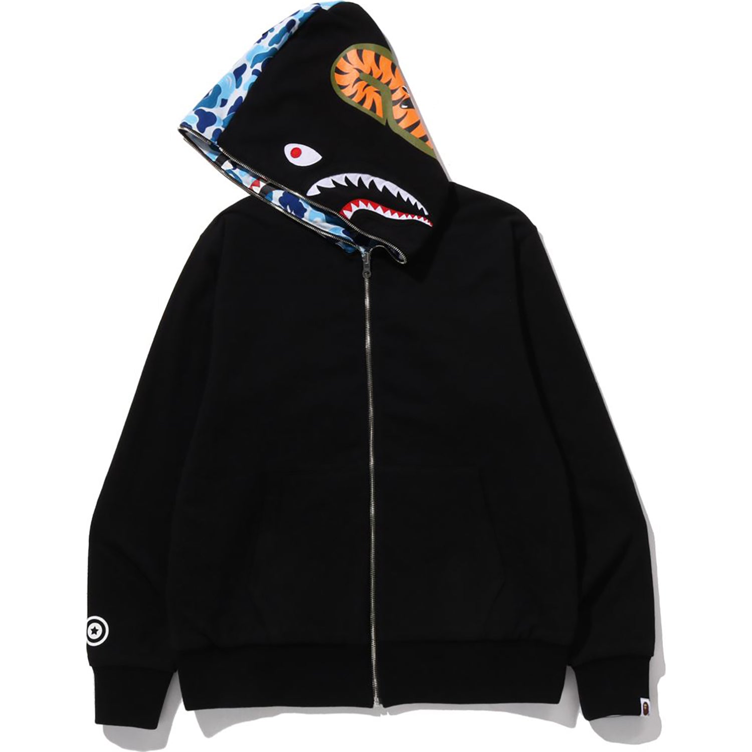 BAPE ABC CAMO REVERSIBLE SHARK FULL ZIP HOODIE MENS