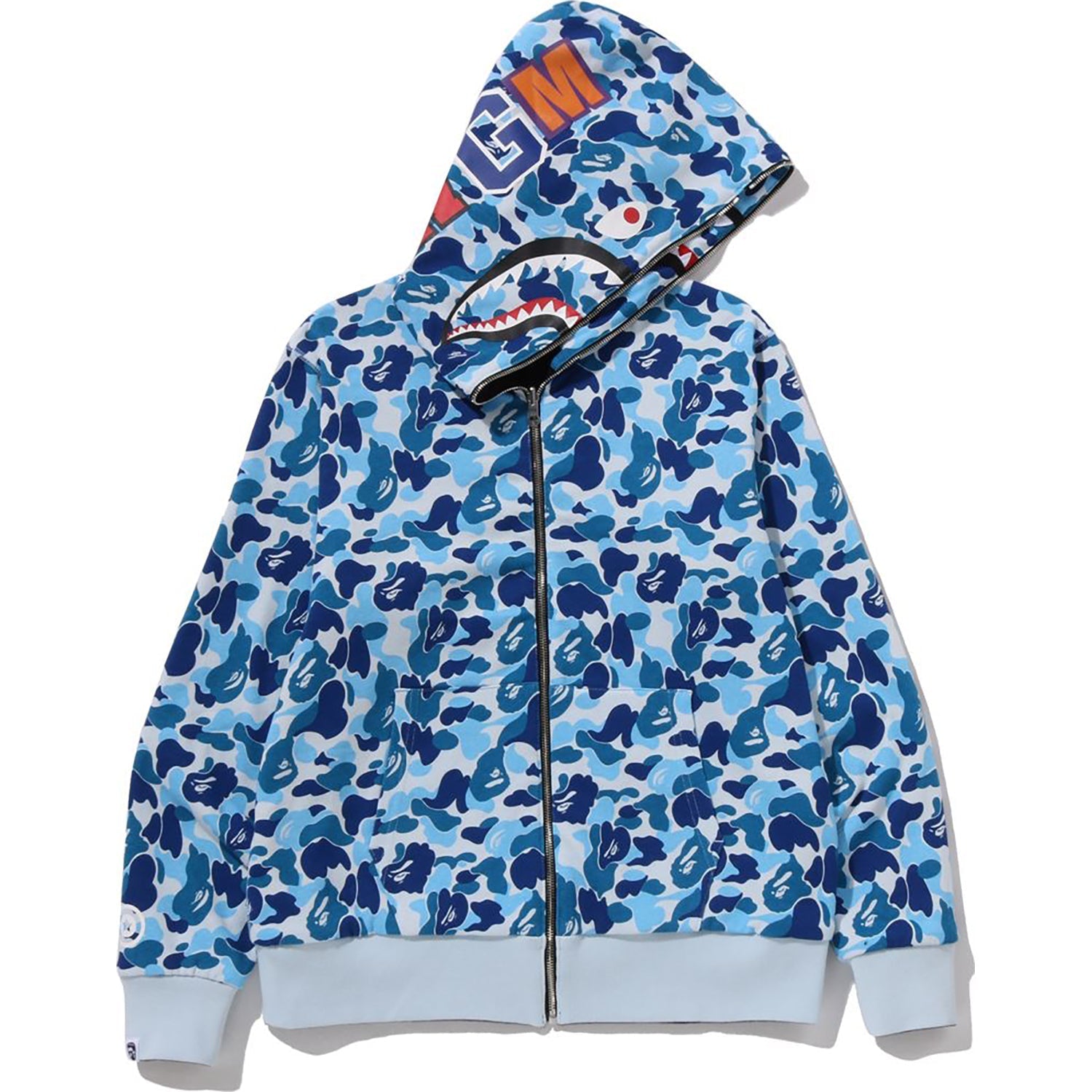 BAPE ABC CAMO REVERSIBLE SHARK FULL ZIP HOODIE MENS