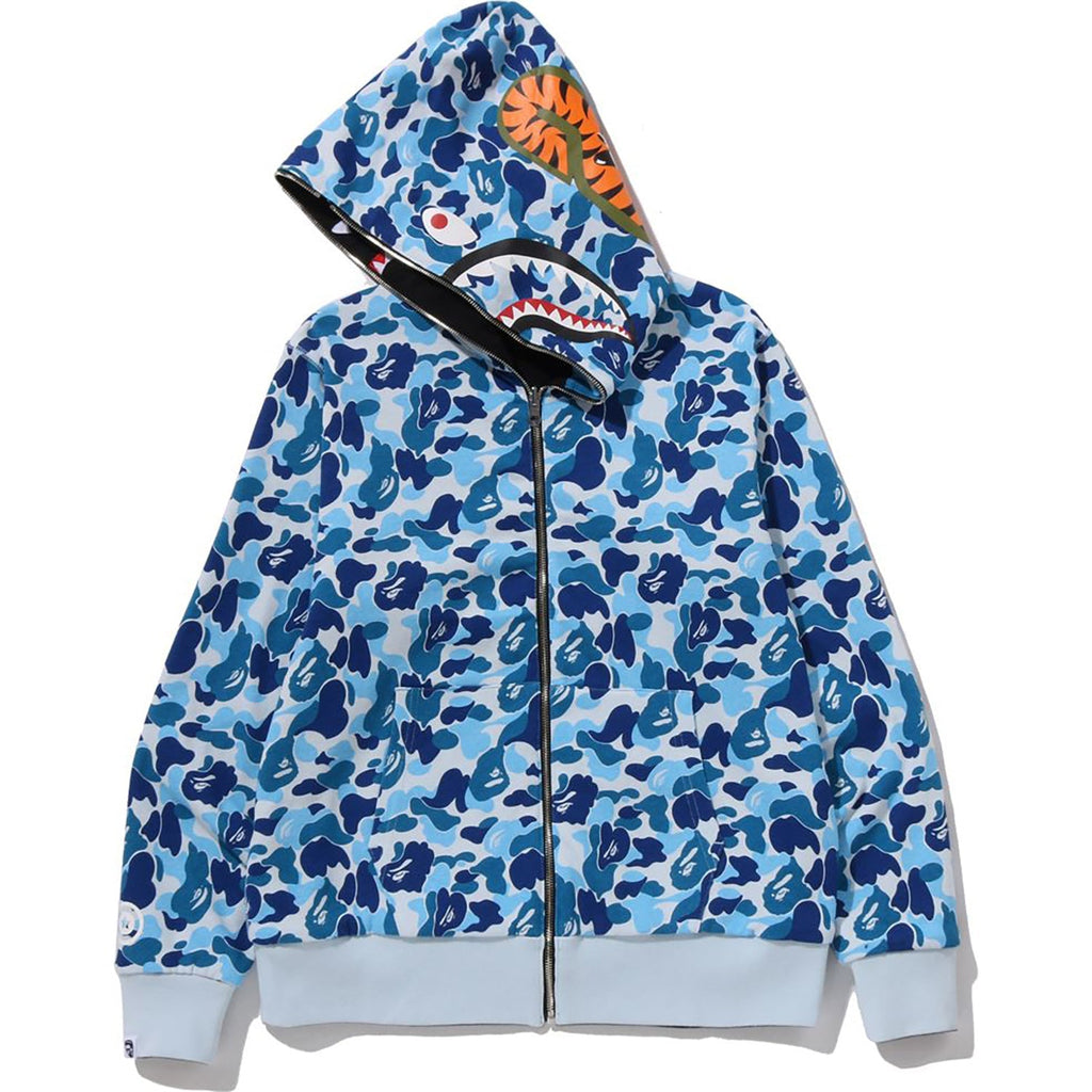 BAPE ABC CAMO REVERSIBLE SHARK FULL ZIP HOODIE MENS