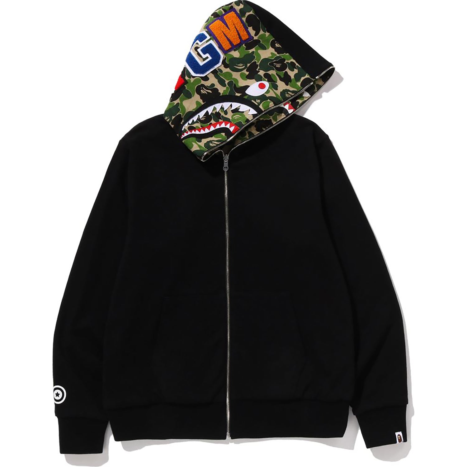 BAPE ABC CAMO REVERSIBLE SHARK FULL ZIP HOODIE MENS