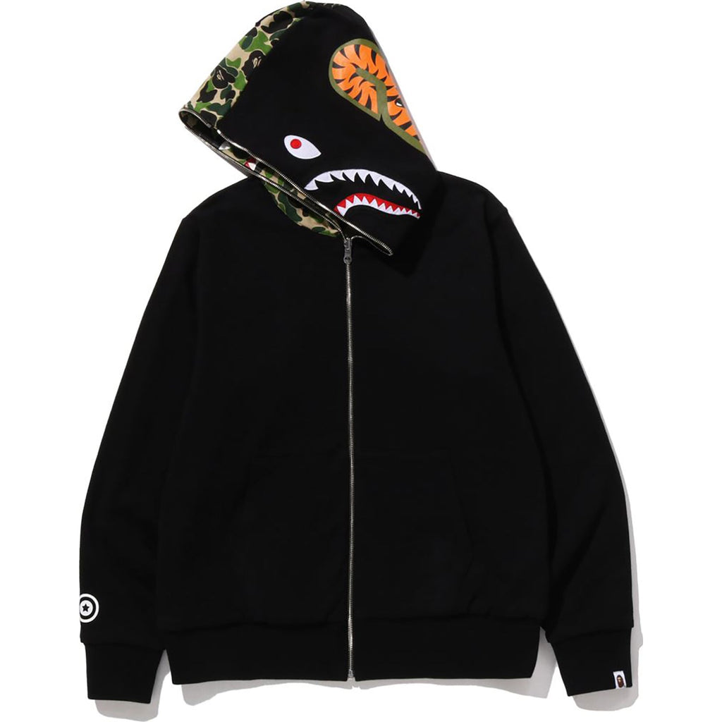 BAPE ABC CAMO REVERSIBLE SHARK FULL ZIP HOODIE MENS