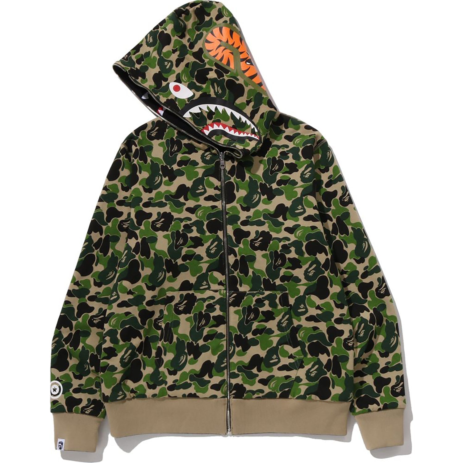 BAPE ABC CAMO REVERSIBLE SHARK FULL ZIP HOODIE MENS
