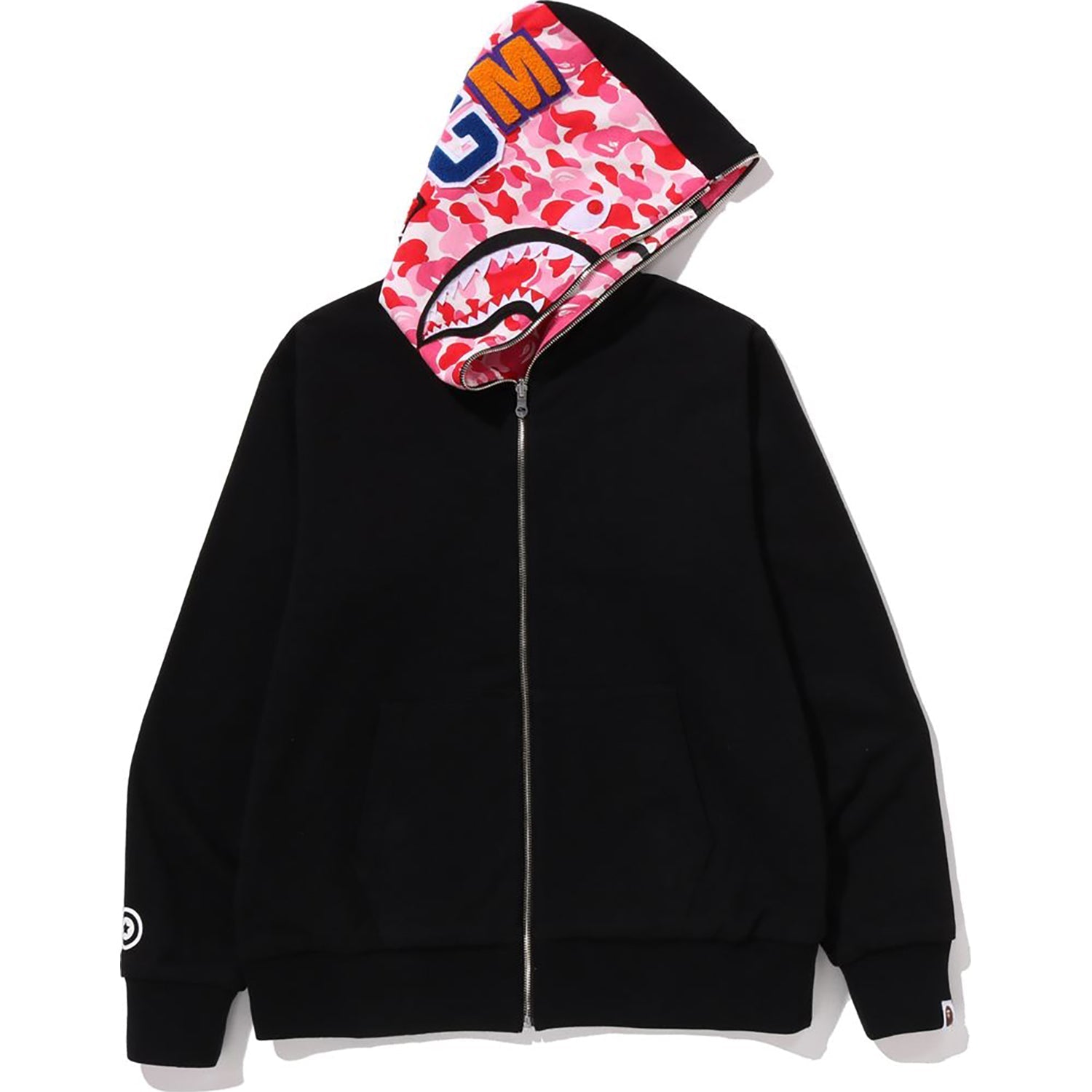 BAPE ABC CAMO REVERSIBLE SHARK FULL ZIP HOODIE MENS