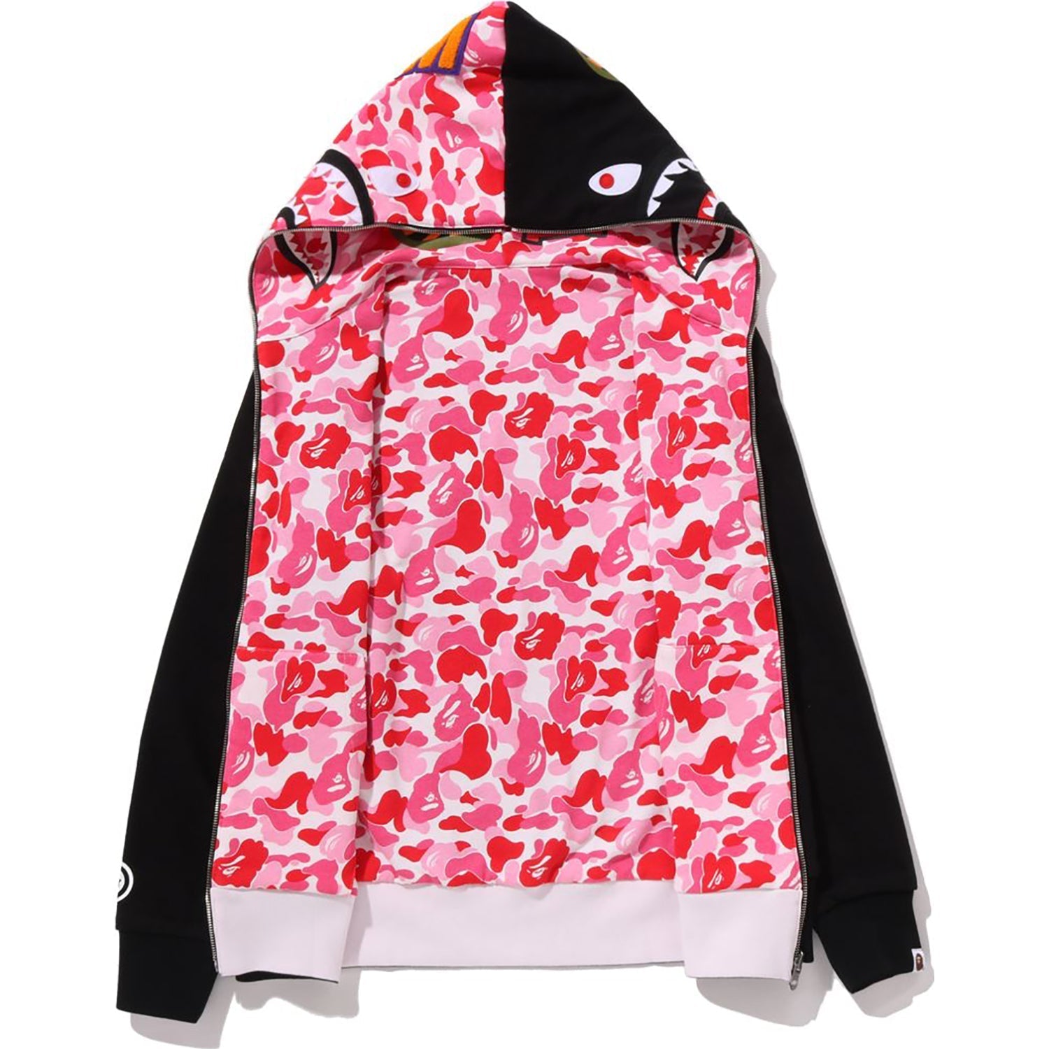 BAPE ABC CAMO REVERSIBLE SHARK FULL ZIP HOODIE MENS
