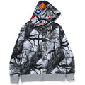 BAPE TREE EDGE CAMO SHARK FULL ZIP HOODIE MENS