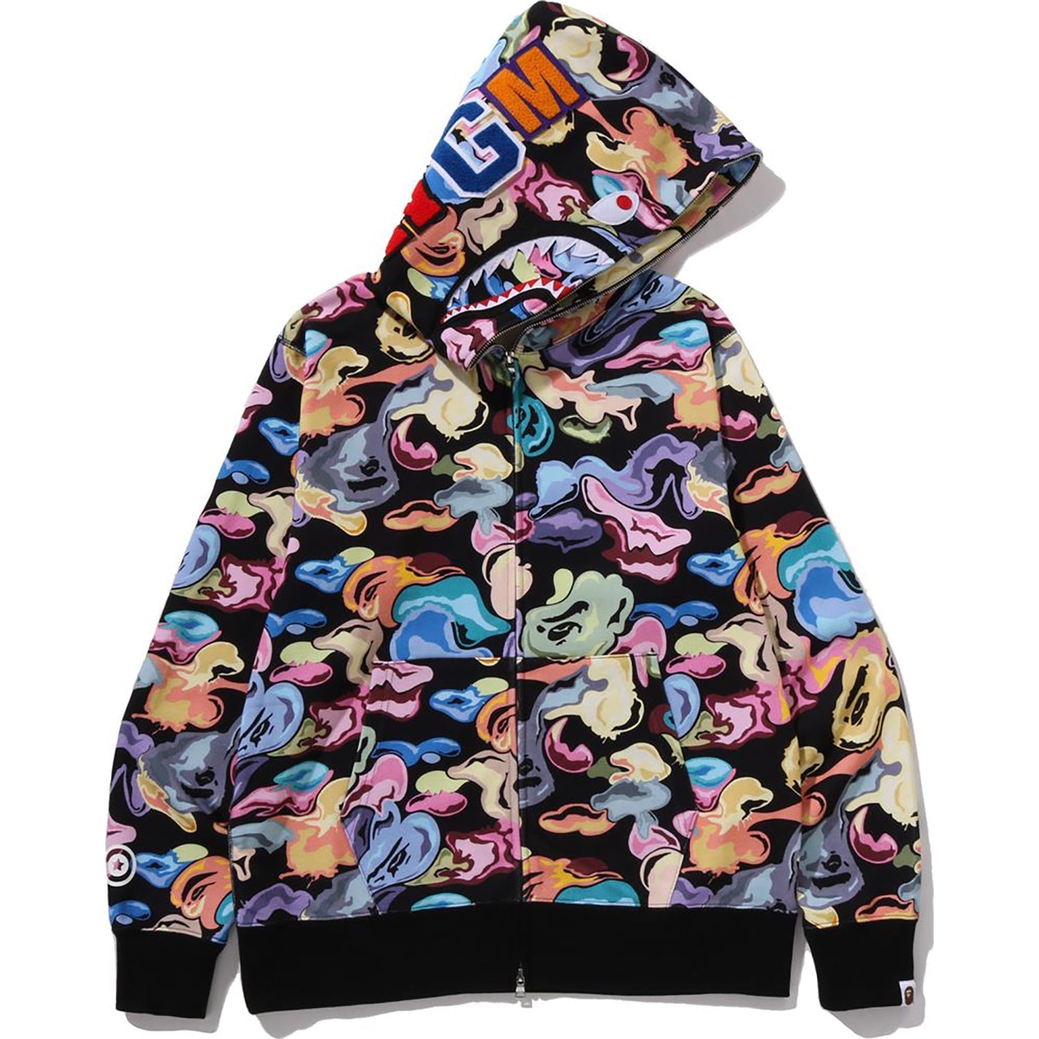 BAPE ART CAMO SHARK FULL ZIP HOODIE MENS