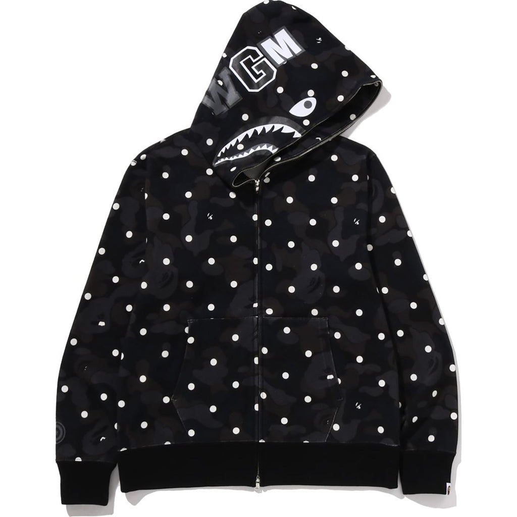 BAPE ABC DOT SHARK FULL ZIP HOODIE MENS