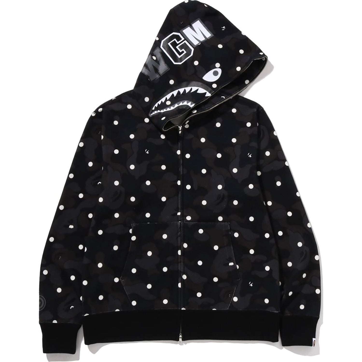 BAPE ABC DOT SHARK FULL ZIP HOODIE MENS