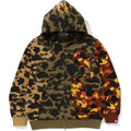BAPE 1ST CAMO UPCYCLED RELAXED FIT FULL ZIP HOODIE MENS