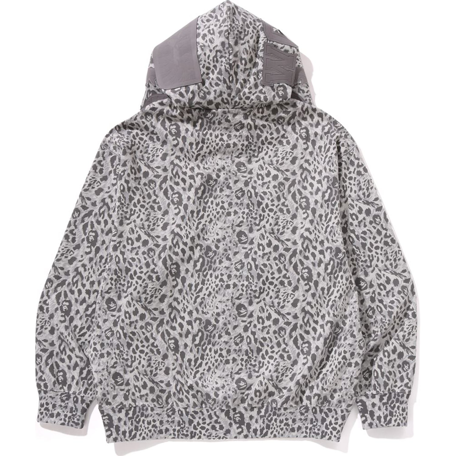 BAPE WILD LEOPARD PATTERN SHARK RELAXED FIT FULL ZIP HOODIE MENS