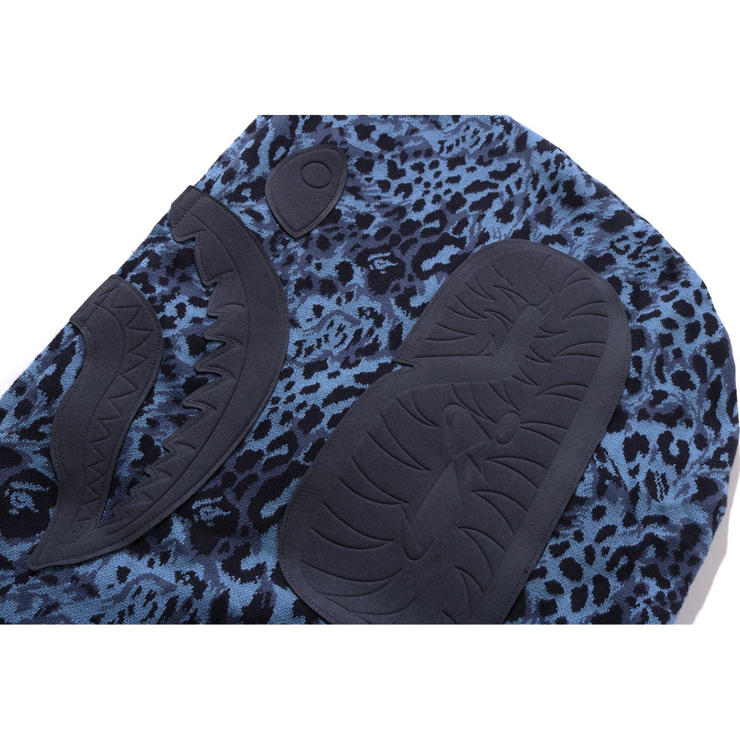 BAPE WILD LEOPARD PATTERN SHARK RELAXED FIT FULL ZIP HOODIE MENS