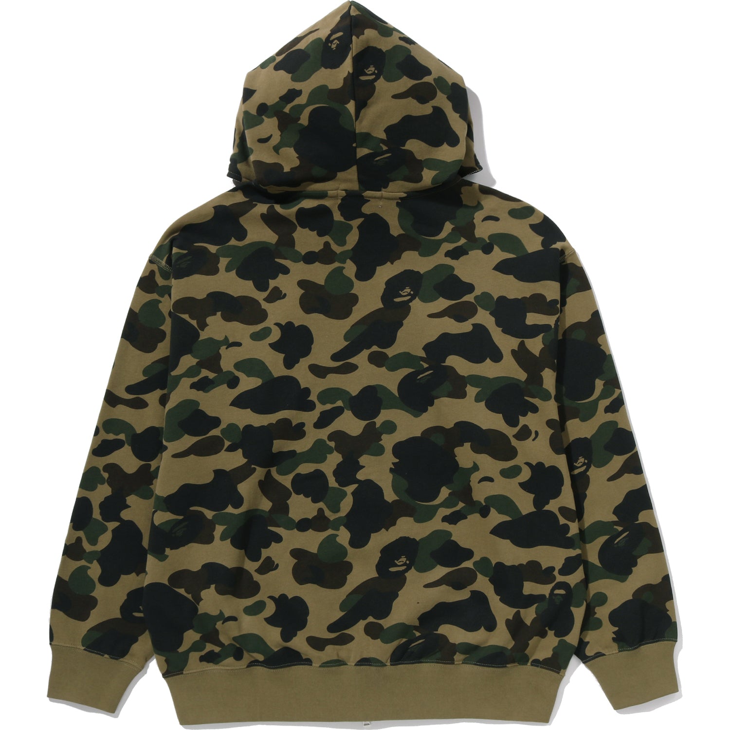 BAPE 1ST CAMO LOGO RHINESTONE RELAXED FIT FULL ZIP HOODIE MENS