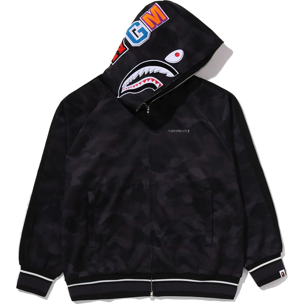 BAPE COLOR CAMO SHARK RELAXED FIT HOODIE TRACK JACKET MENS