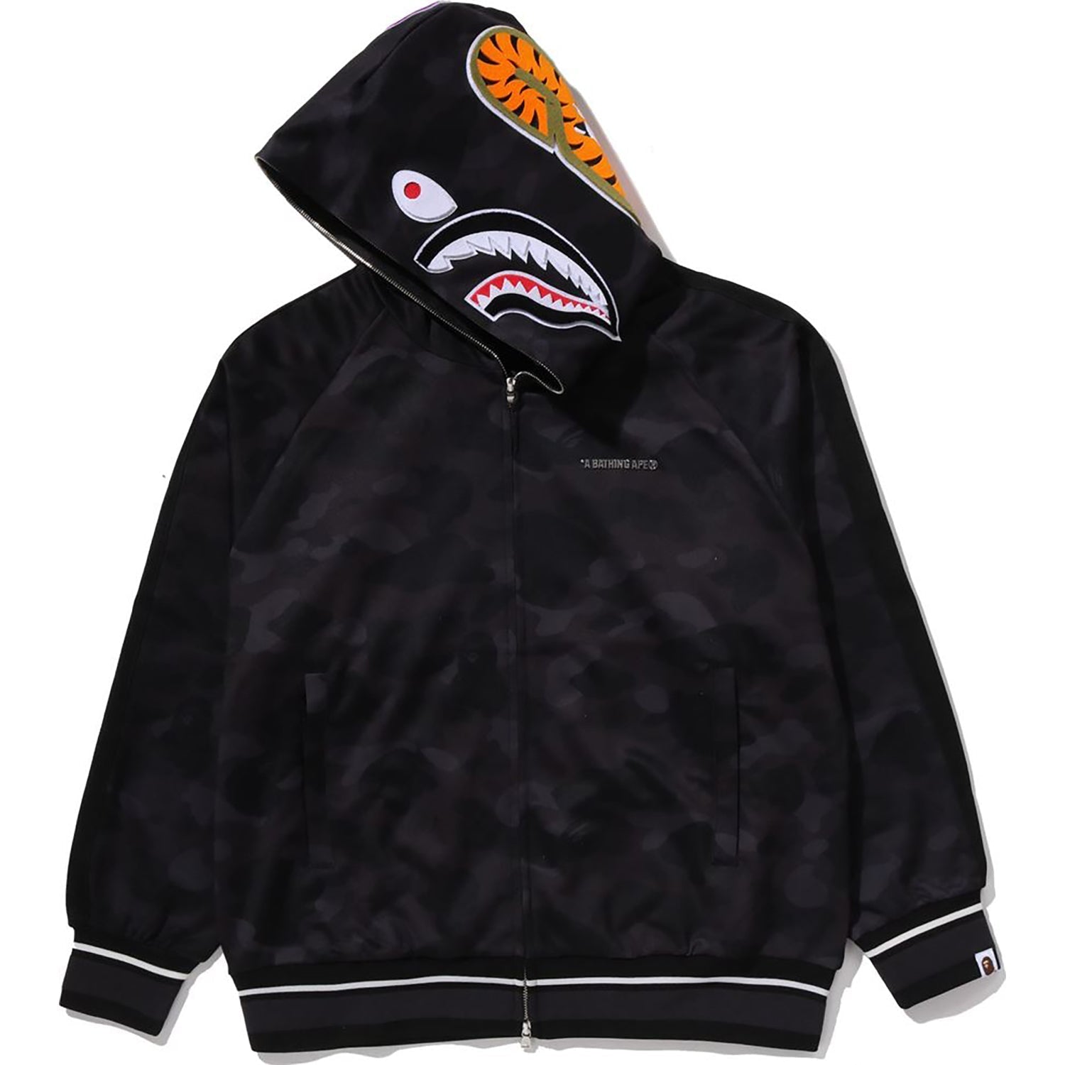 BAPE COLOR CAMO SHARK RELAXED FIT HOODIE TRACK JACKET MENS