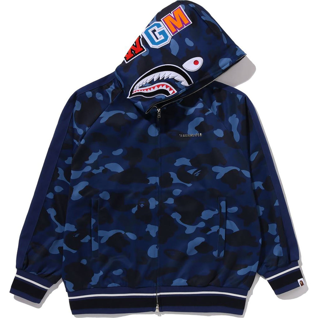 BAPE COLOR CAMO SHARK RELAXED FIT HOODIE TRACK JACKET MENS
