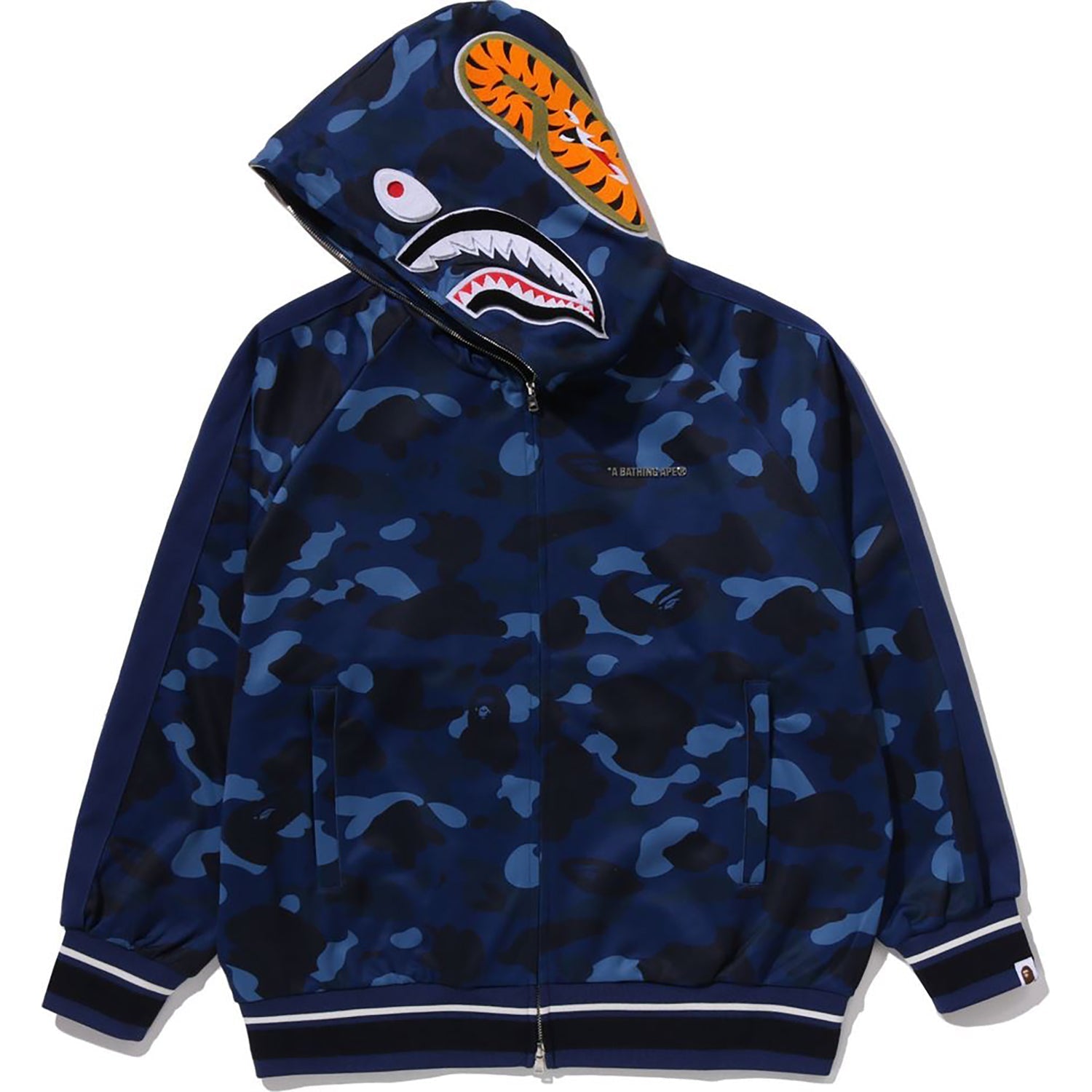 BAPE COLOR CAMO SHARK RELAXED FIT HOODIE TRACK JACKET MENS