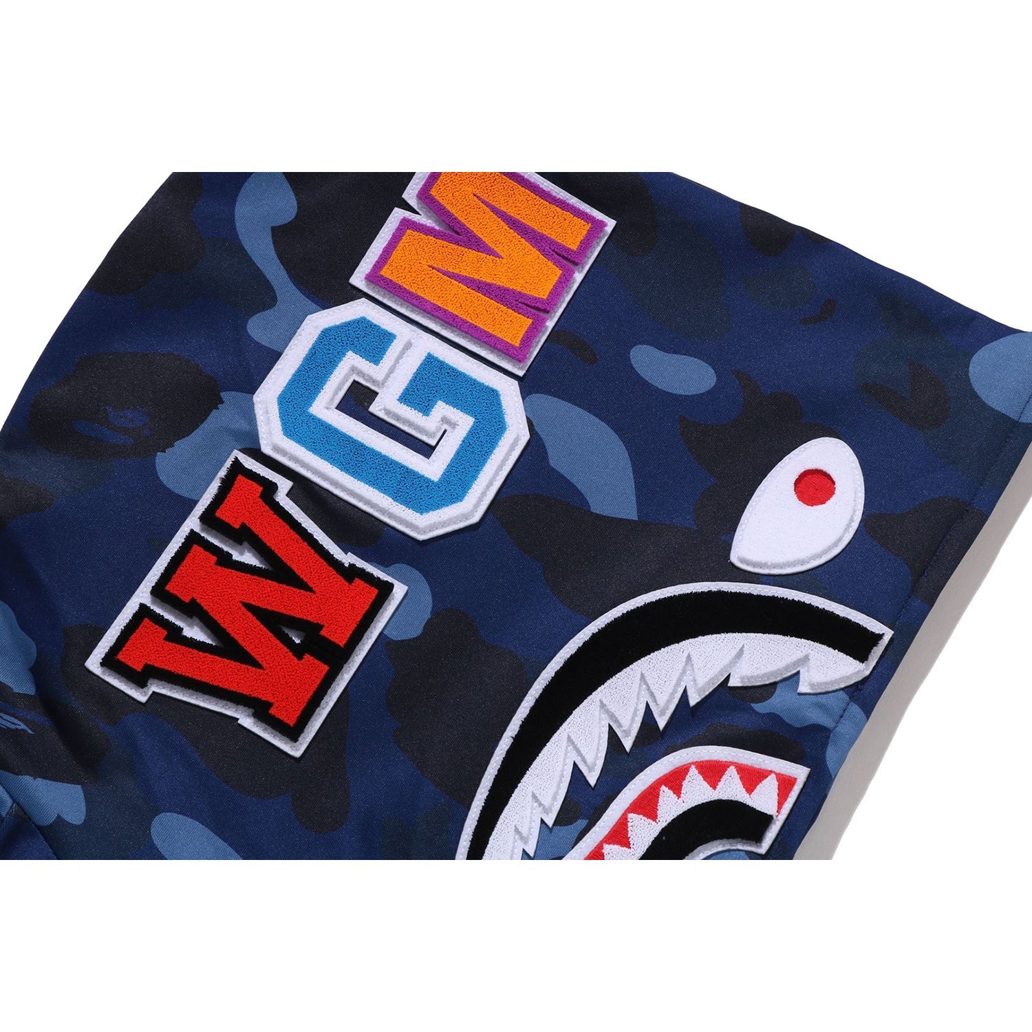 BAPE COLOR CAMO SHARK RELAXED FIT HOODIE TRACK JACKET MENS