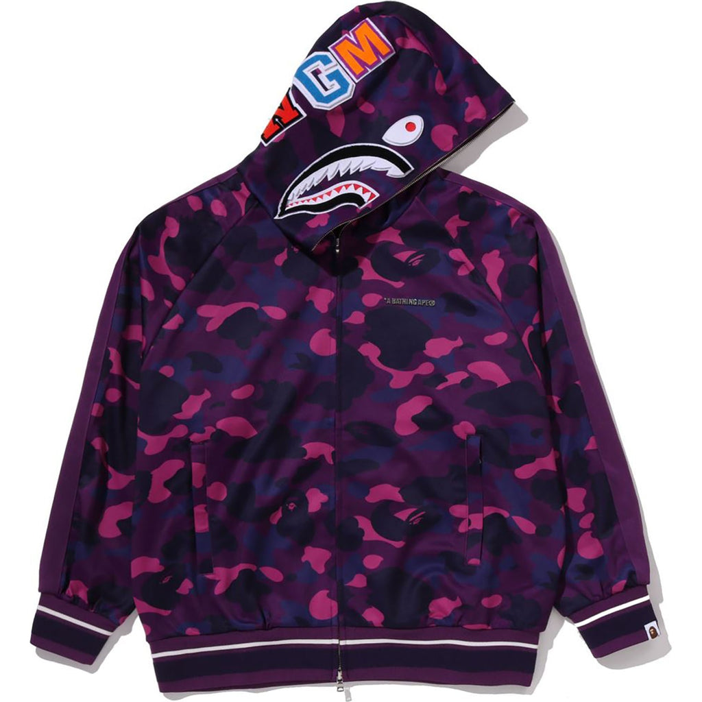 BAPE COLOR CAMO SHARK RELAXED FIT HOODIE TRACK JACKET MENS
