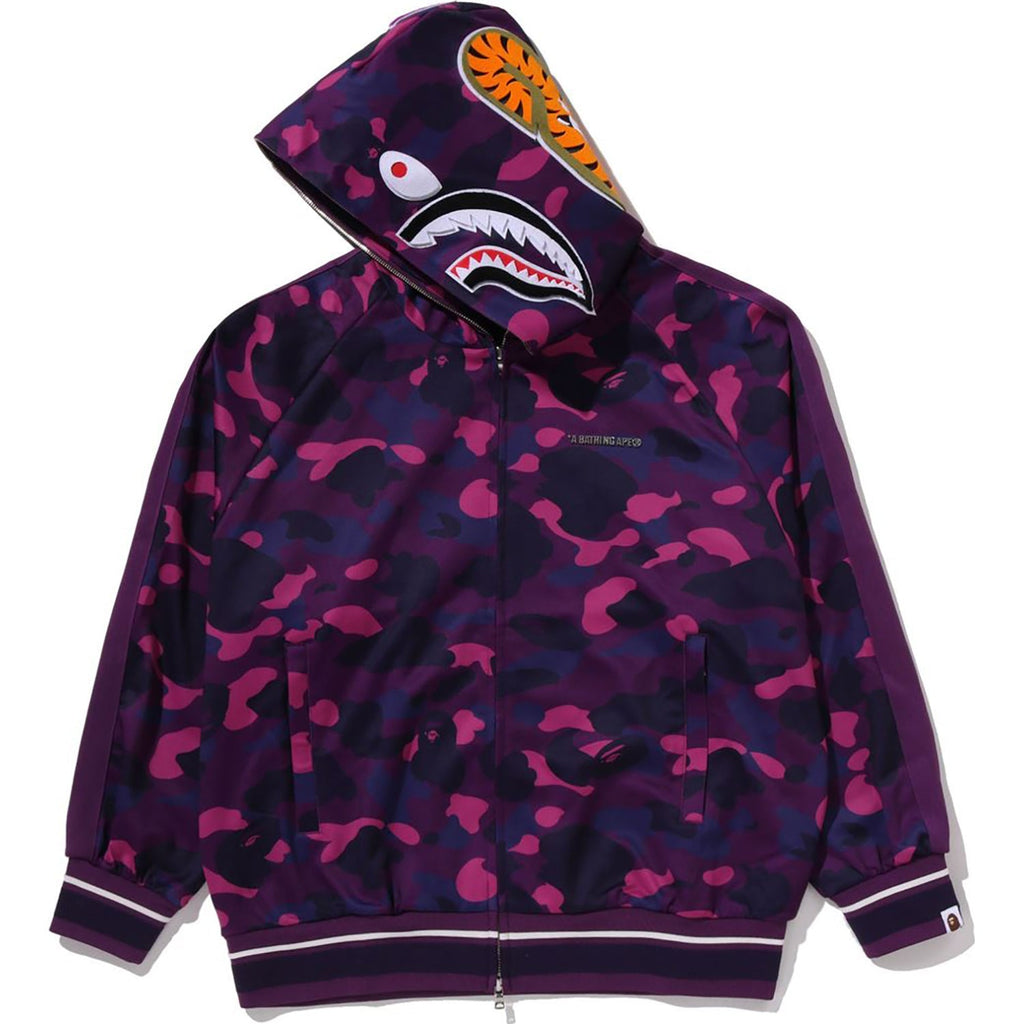 BAPE COLOR CAMO SHARK RELAXED FIT HOODIE TRACK JACKET MENS