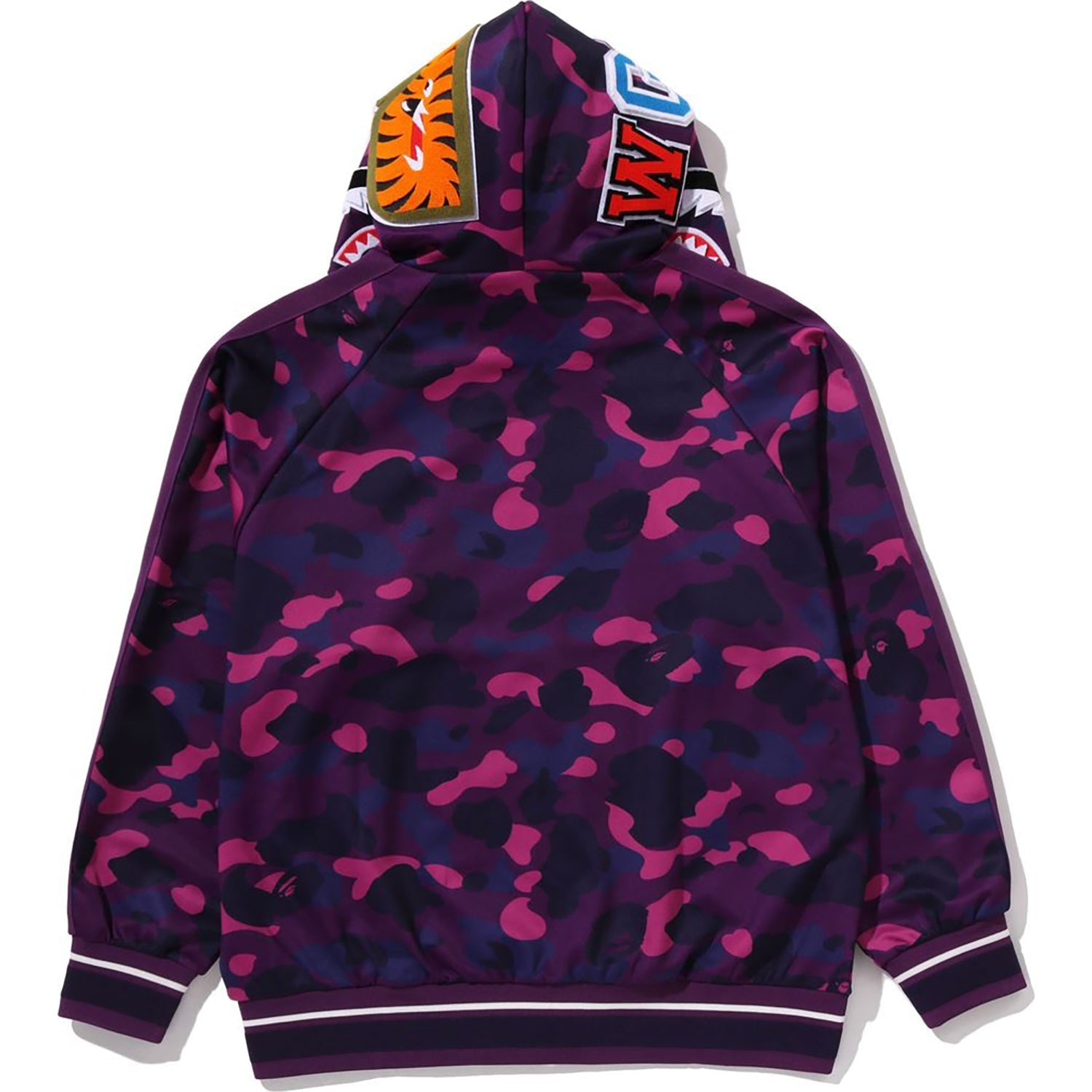 BAPE COLOR CAMO SHARK RELAXED FIT HOODIE TRACK JACKET MENS