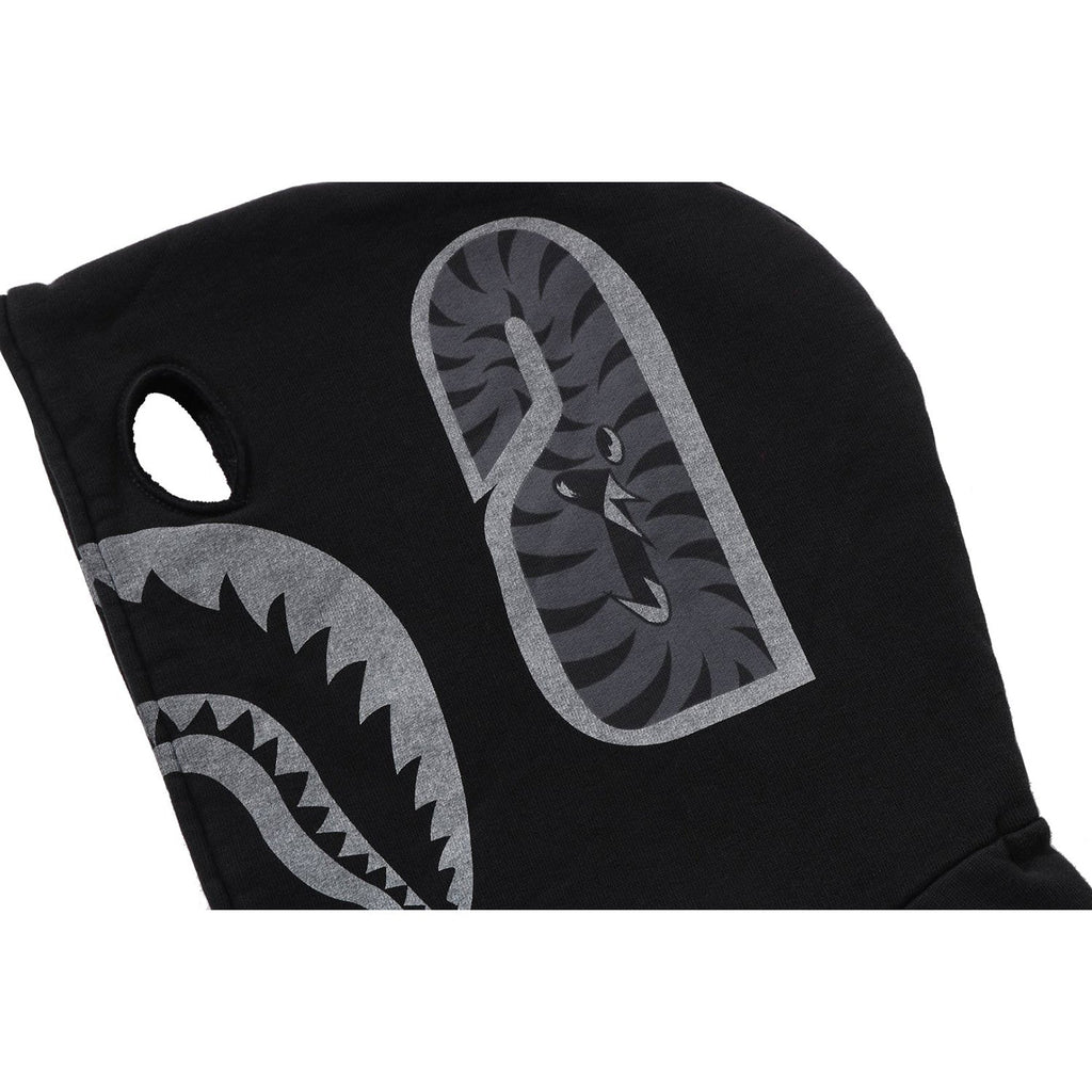 BAPE SKELETON SHARK HEAVY WASHED CROPPED FIT FULL ZIP HOODIE MENS