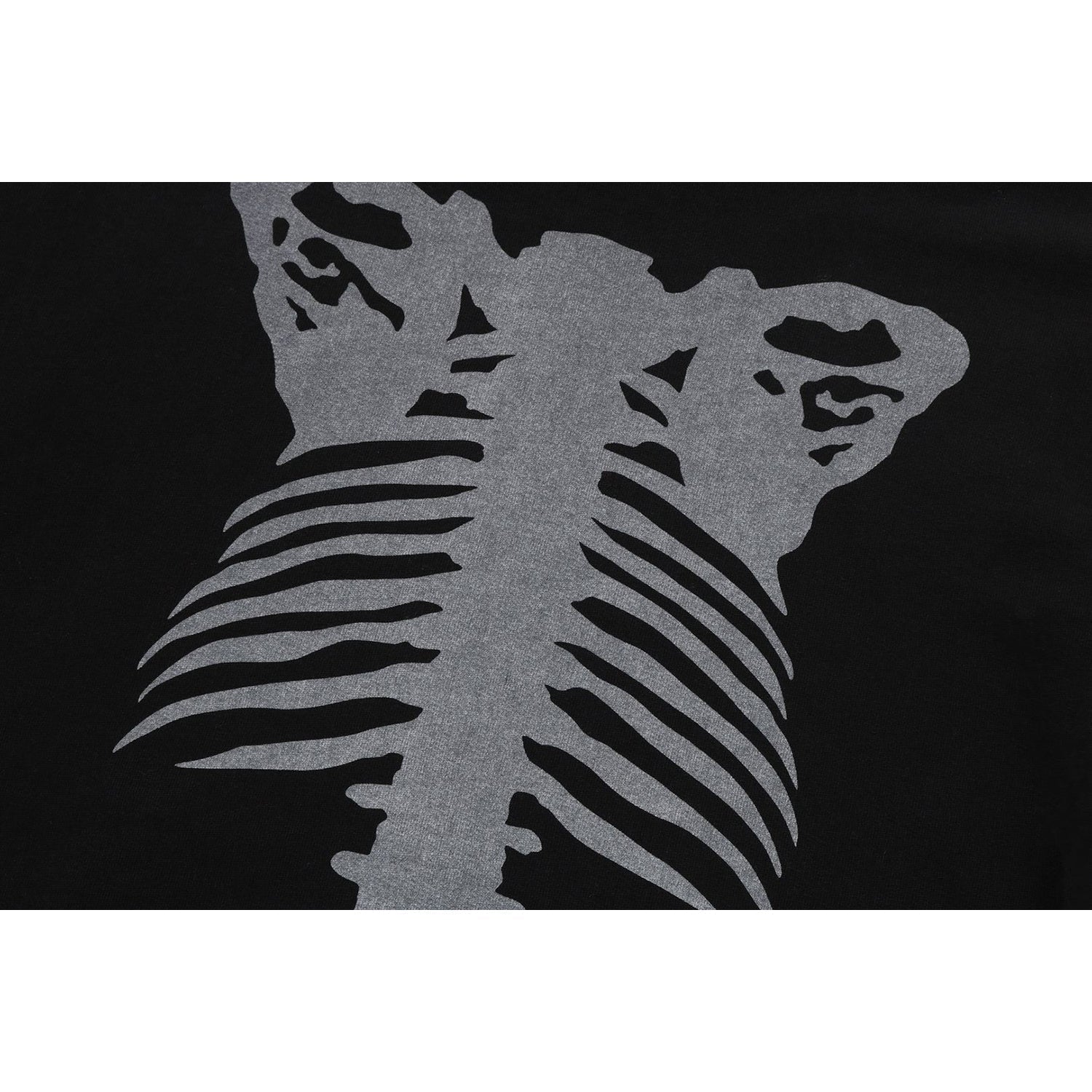 BAPE SKELETON SHARK HEAVY WASHED CROPPED FIT FULL ZIP HOODIE MENS