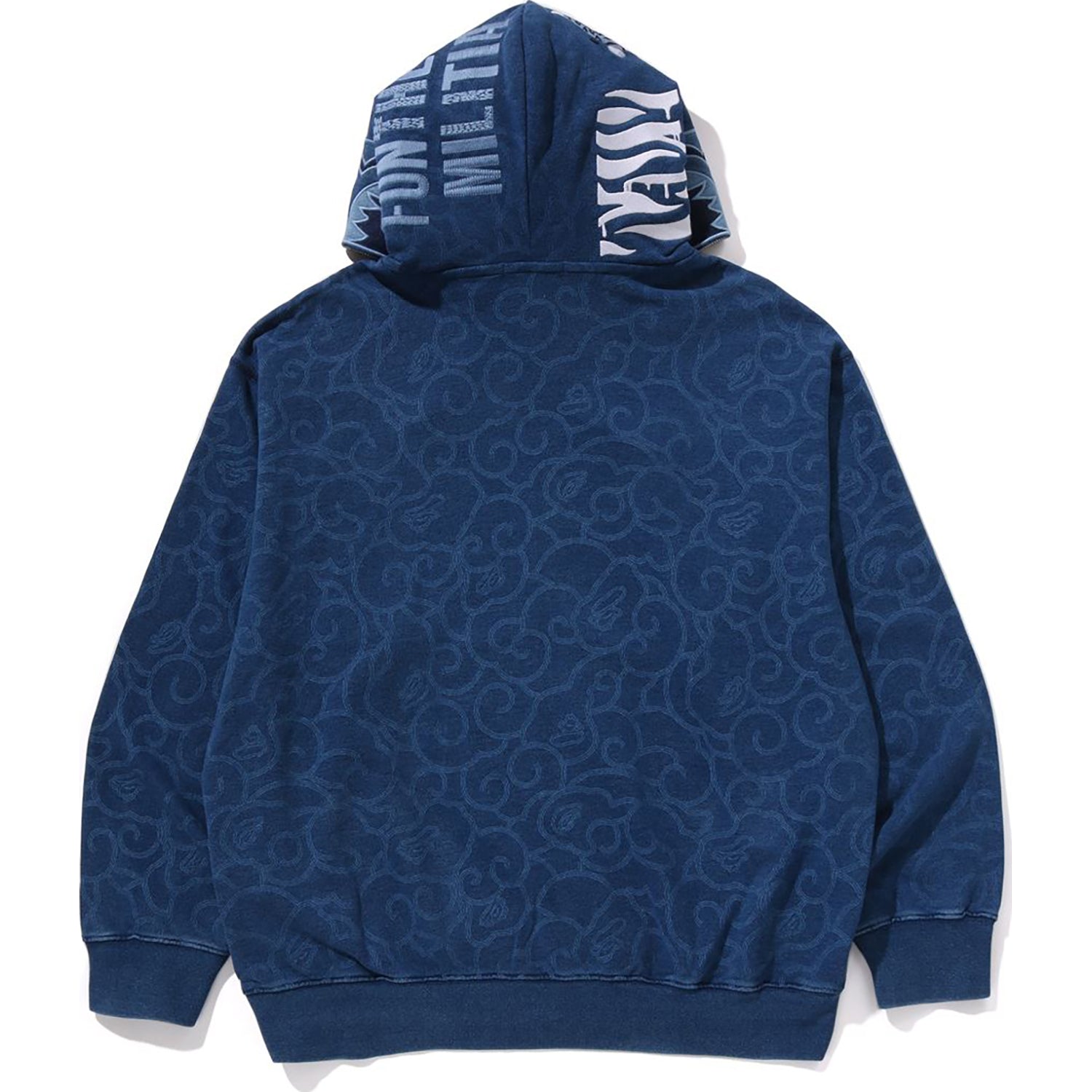 BAPE CLOUD CAMO TIGER UPCYCLED RELAXED FIT FULL ZIP HOODIE MENS