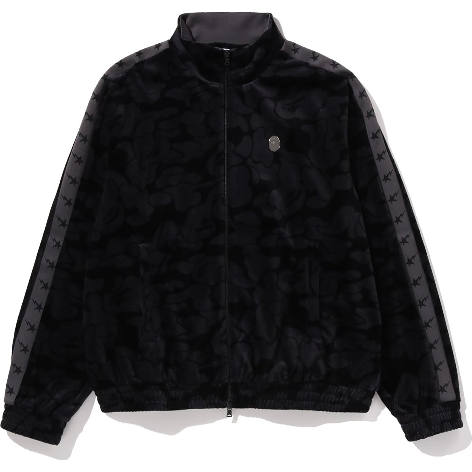 BAPE SOLID CAMO VELOUR METAL ONE POINT RELAXED FIT TRACK JACKET MENS